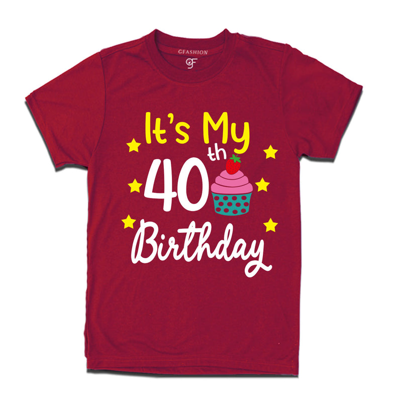 it's my 40th birthday tshirts for men's and women's