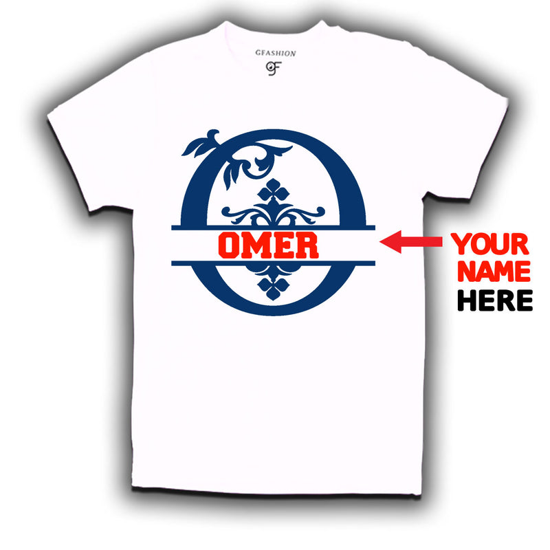 Initial O with name t shirts for kids and adults