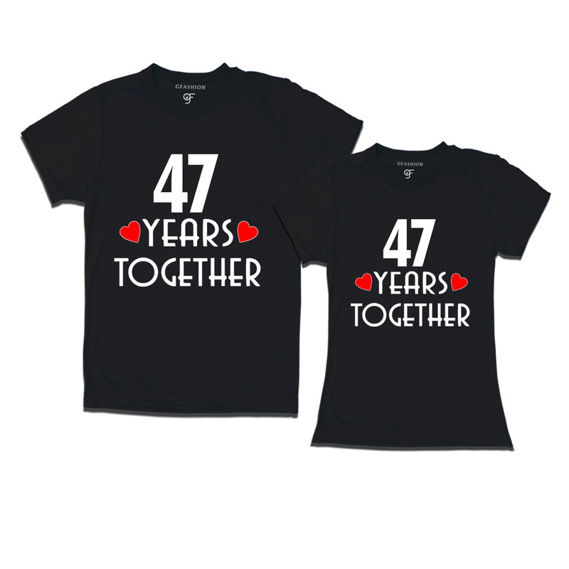 47 years together wedding anniversary couple t-shirts