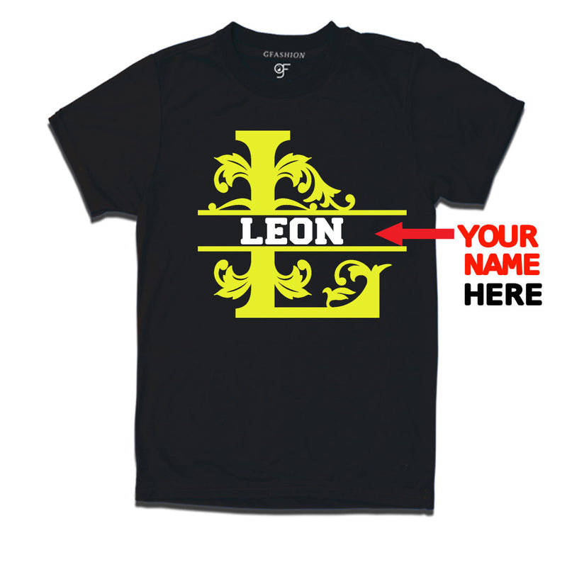 Initial L with name t shirts for kids and adults