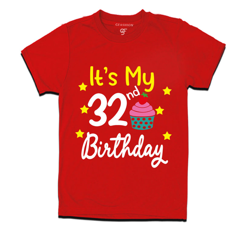 it's my 32nd birthday tshirts for  men's and women's