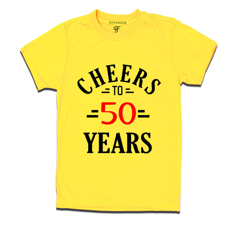 Cheers to 50 years birthday t shirts for 50th birthday