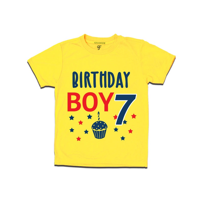 Birthday boy t shirts for 7th year