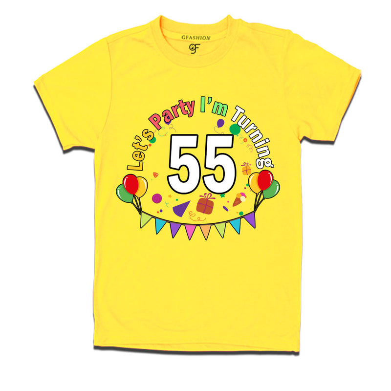 Let's party i'm turning 55 festive birthday t shirts