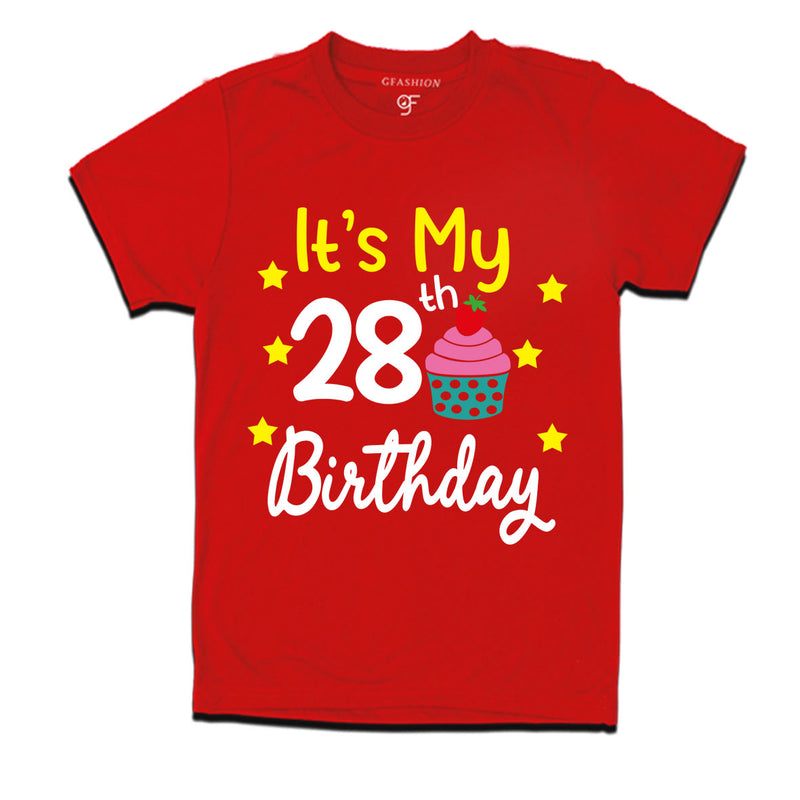 it's my 28th birthday tshirts for men's and women's