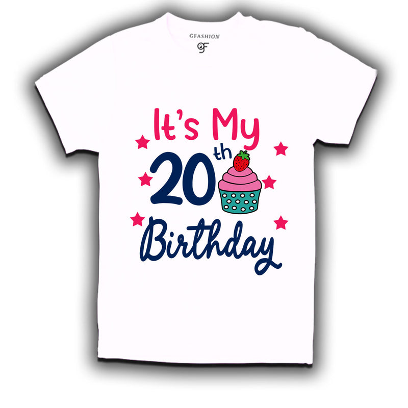 it's my 20th birthday tshirts for boy and girls