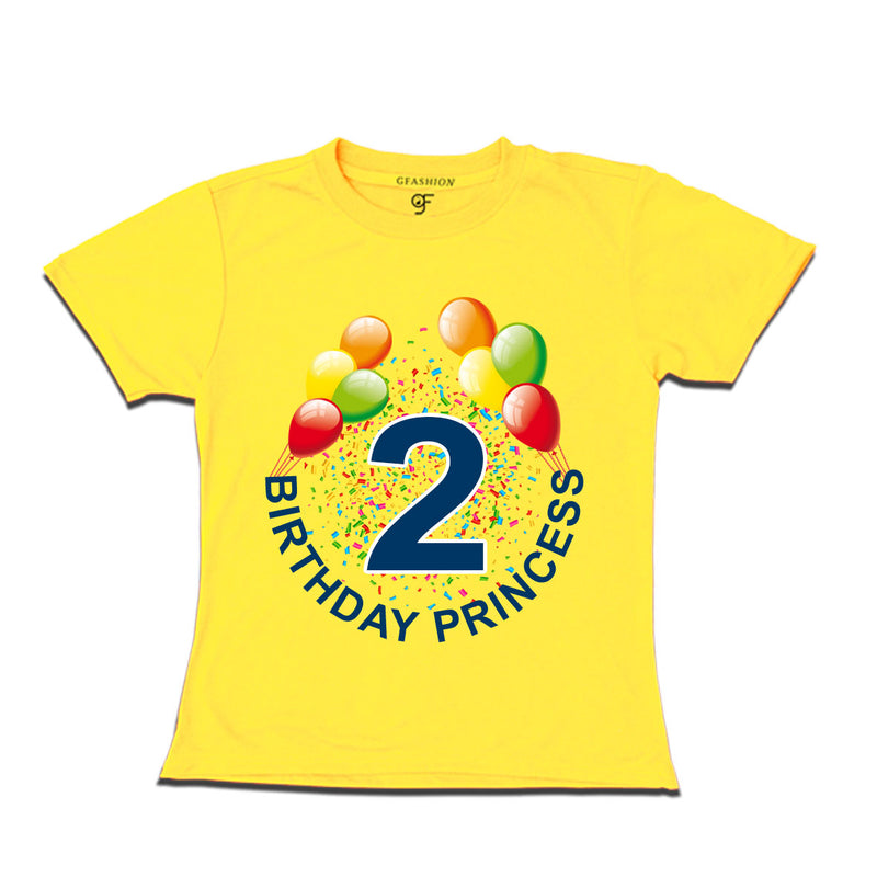 Birthday princess t shirts for 2nd birthday