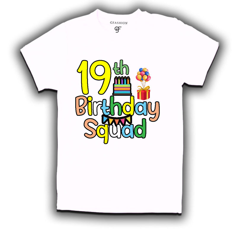 19th birthday squad t shirts