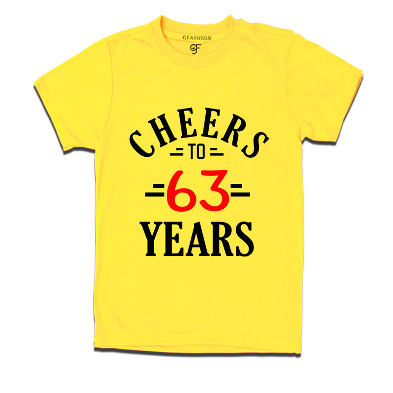 Cheers to 63 years birthday t shirts for 63rd birthday