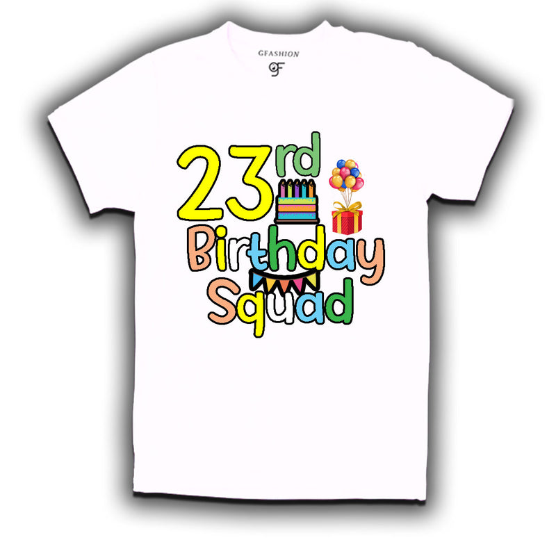 23rd birthday squad t shirts