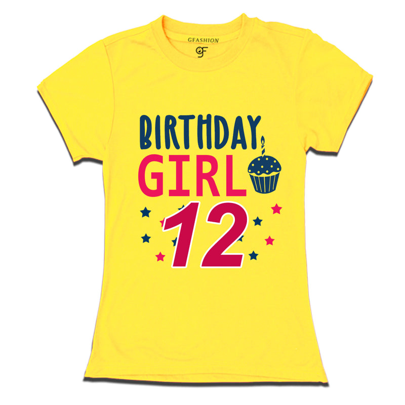 Birthday Girl t shirts for 12th year