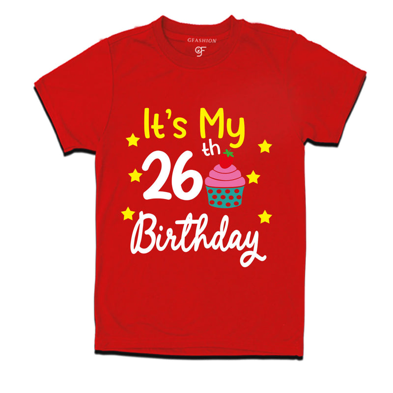 it's my 26th birthday tshirts for men's and women's