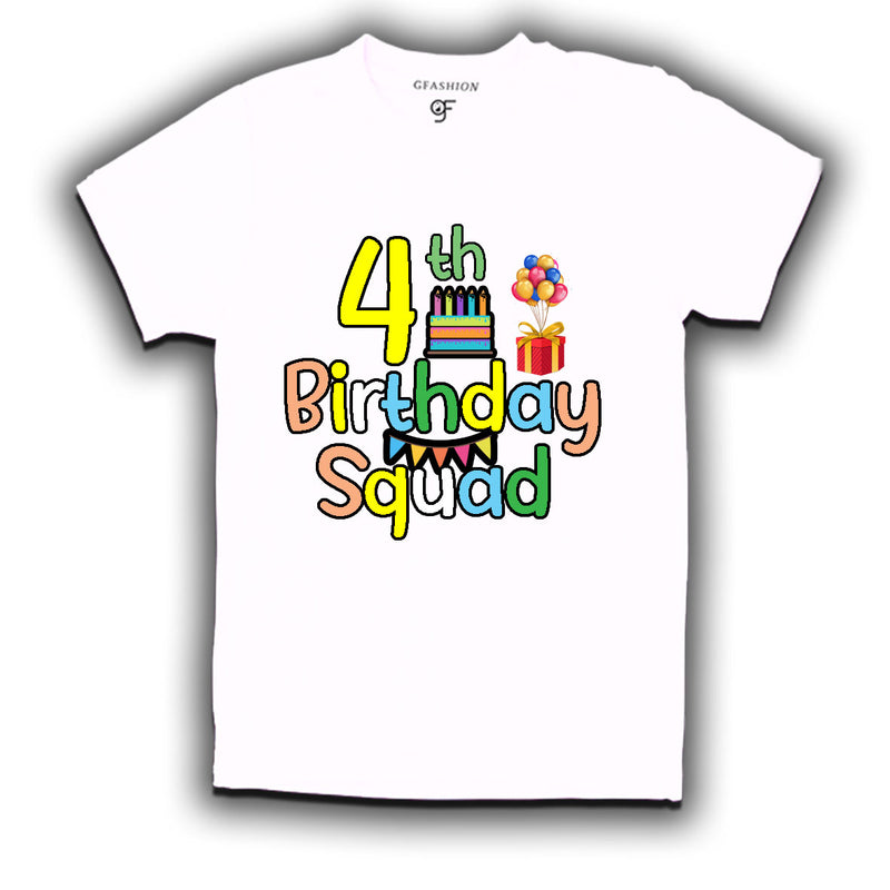 4th birthday squad t shirts