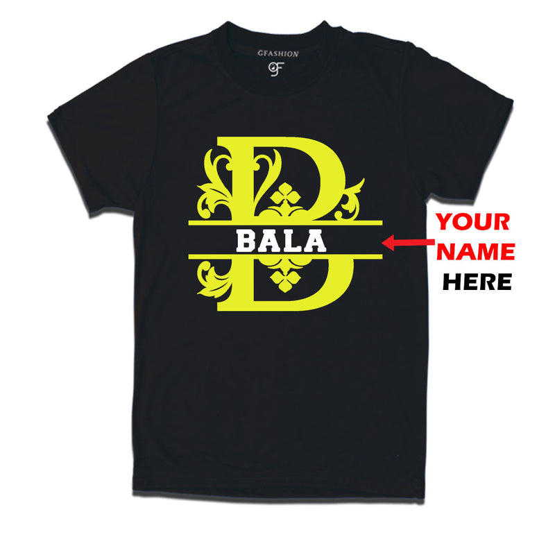 Initial B with name t shirts for kids and adults