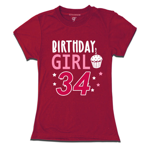 Birthday Girl t shirts for 34th year