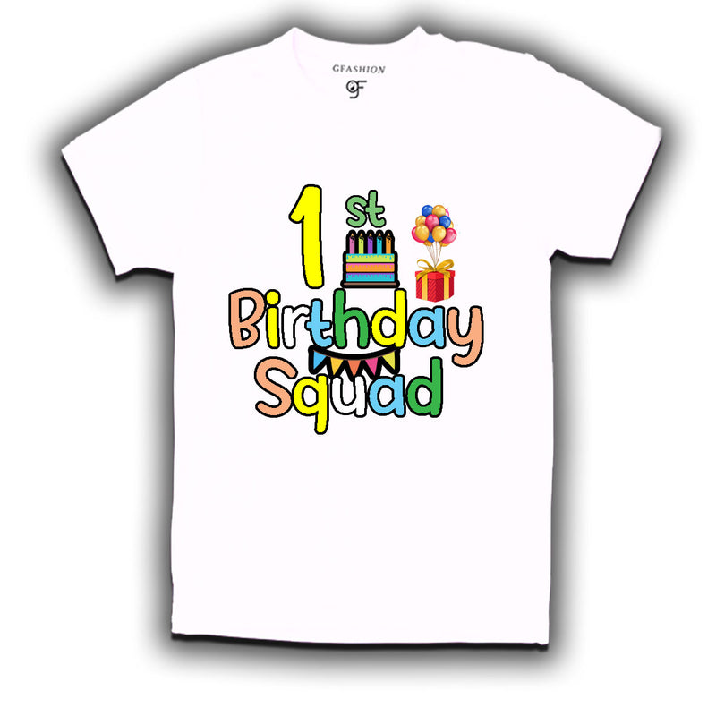 1st birthday squad t shirts