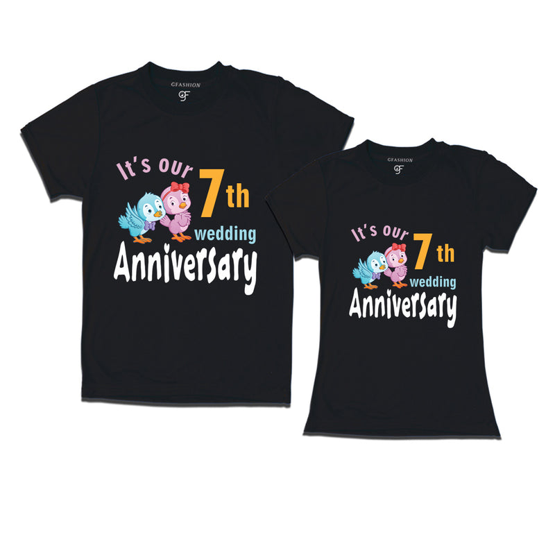 Its our 7th wedding anniversary cute couple t-shirts