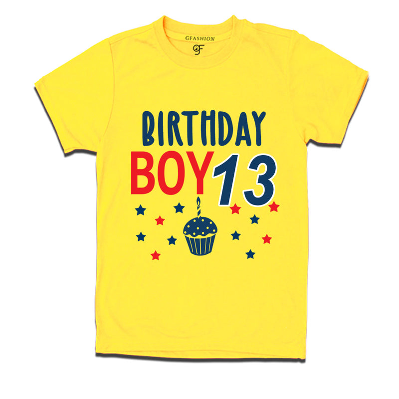 Birthday boy t shirts for 13th year