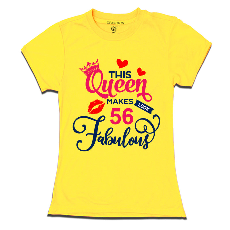 This Queen Makes 56 Look Fabulous Womens 56th Birthday T-shirts