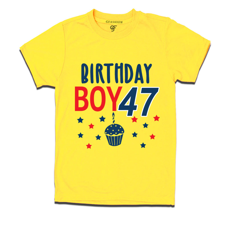 Birthday boy t shirts for 47th year