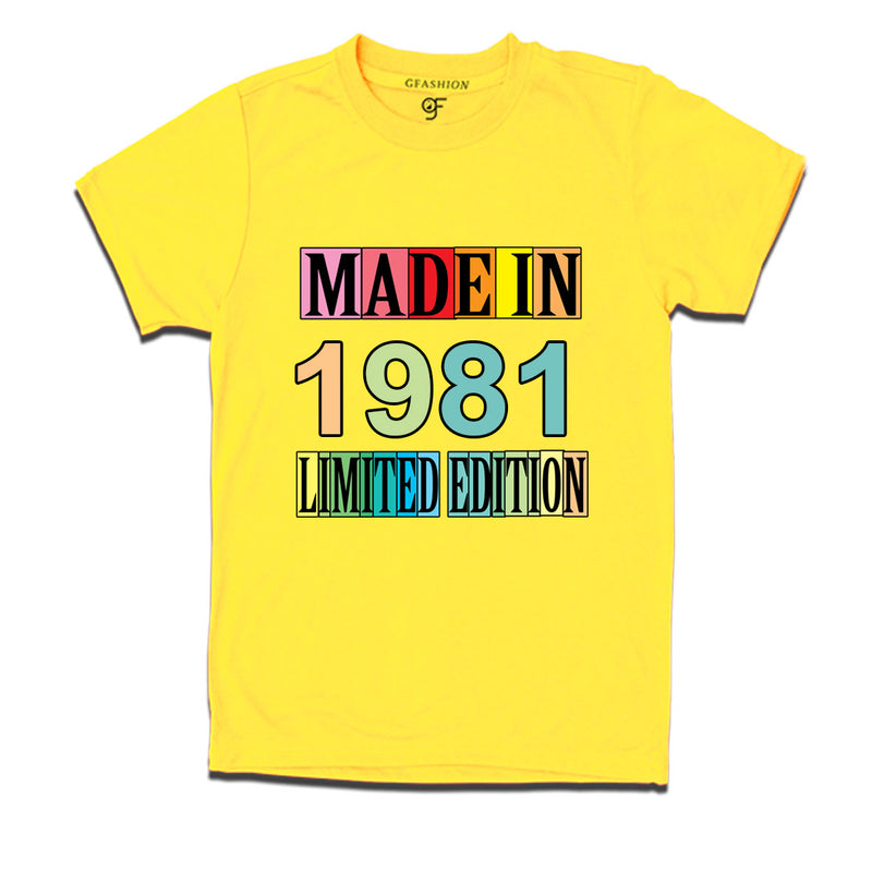 Made in 1981 Limited Edition t shirts