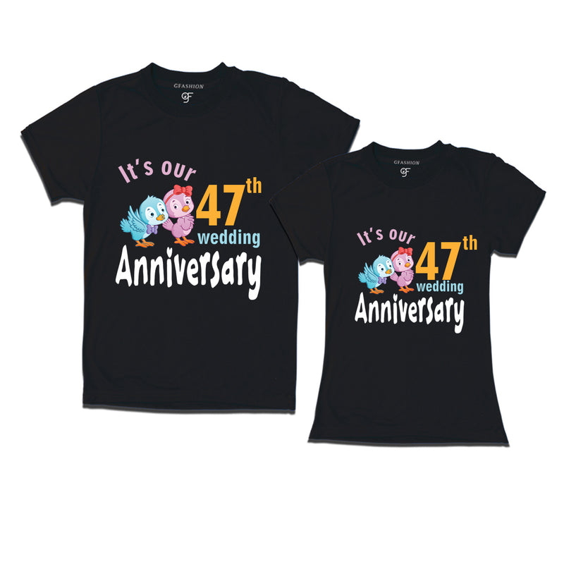 Its our 47th wedding anniversary cute couple t-shirts