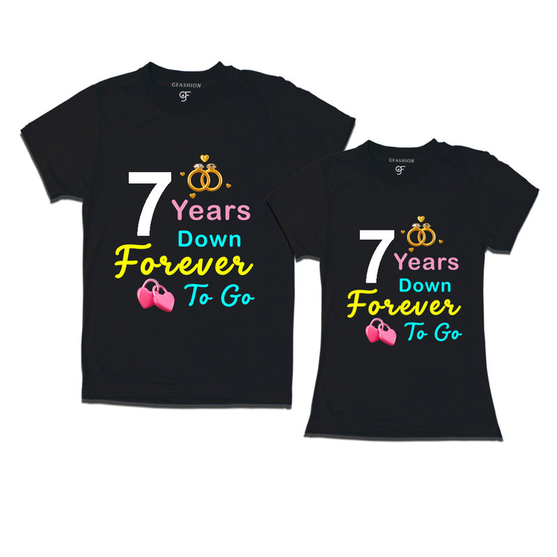 7 years down forever to go-7th  anniversary t shirts