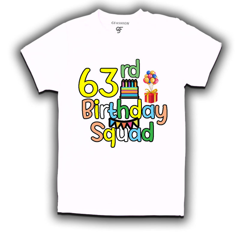 63rd birthday squad t shirts