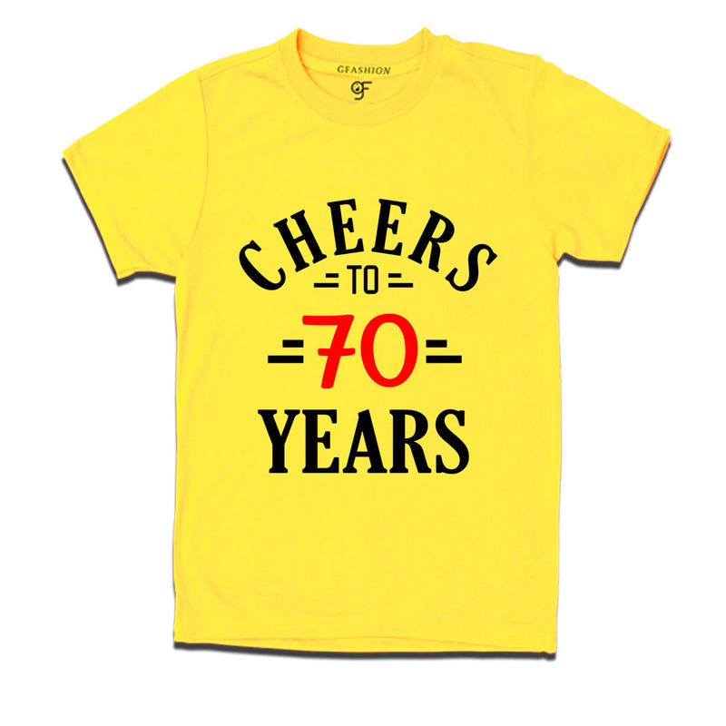 Cheers to 70 years birthday t shirts for 70th birthday