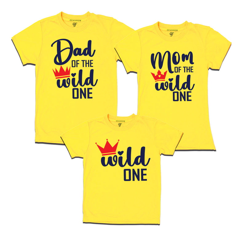 DAD OF THE WILD ONE MOM OF THE WILD ONE AND WILD ONE FAMILY T SHIRTS