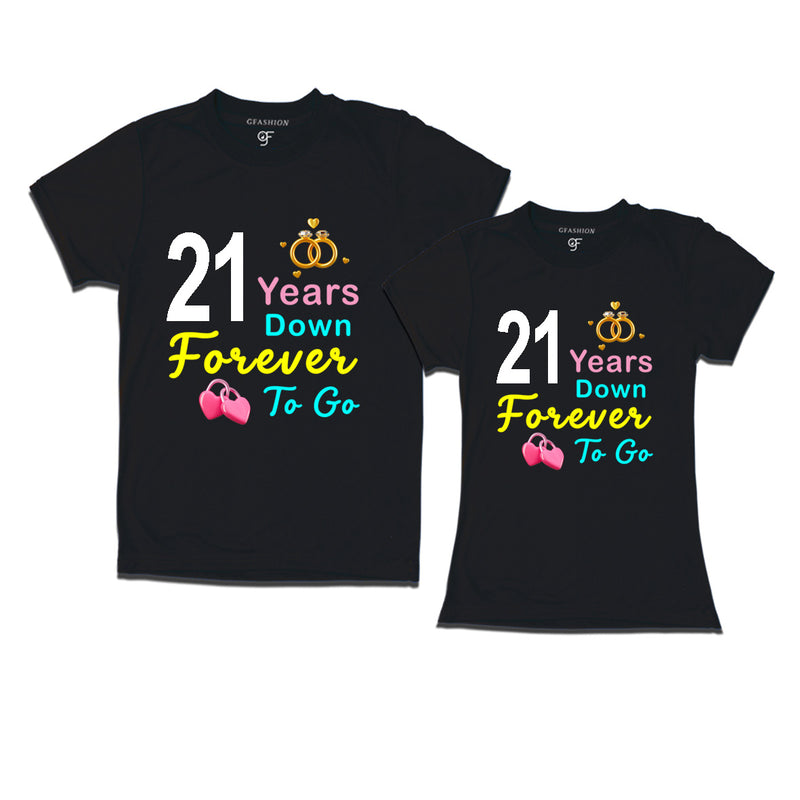 21 years down forever to go-21st  anniversary t shirts