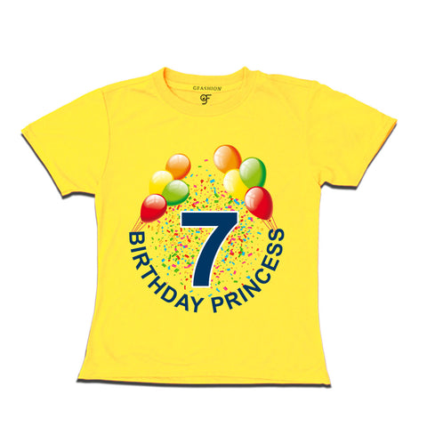 Birthday princess t shirts for 7th birthday