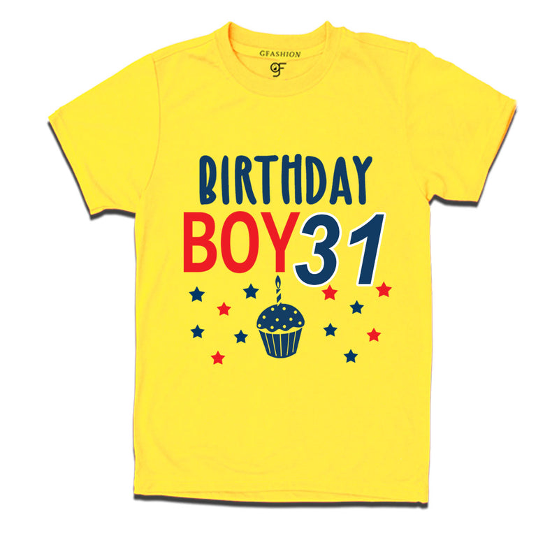 Birthday boy t shirts for 31st year