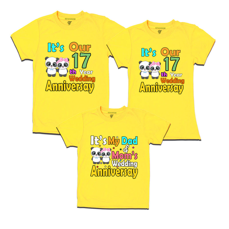 It's our 17th year wedding anniversary family tshirts.