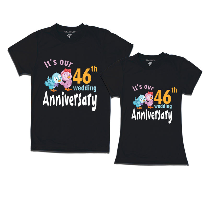 Its our 46th wedding anniversary cute couple t-shirts