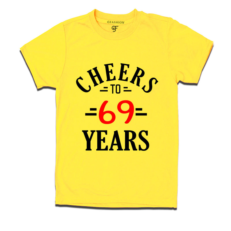 Cheers to 69 years birthday t shirts for 69th birthday