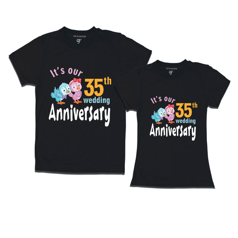 Its our 35th wedding anniversary cute couple t-shirts