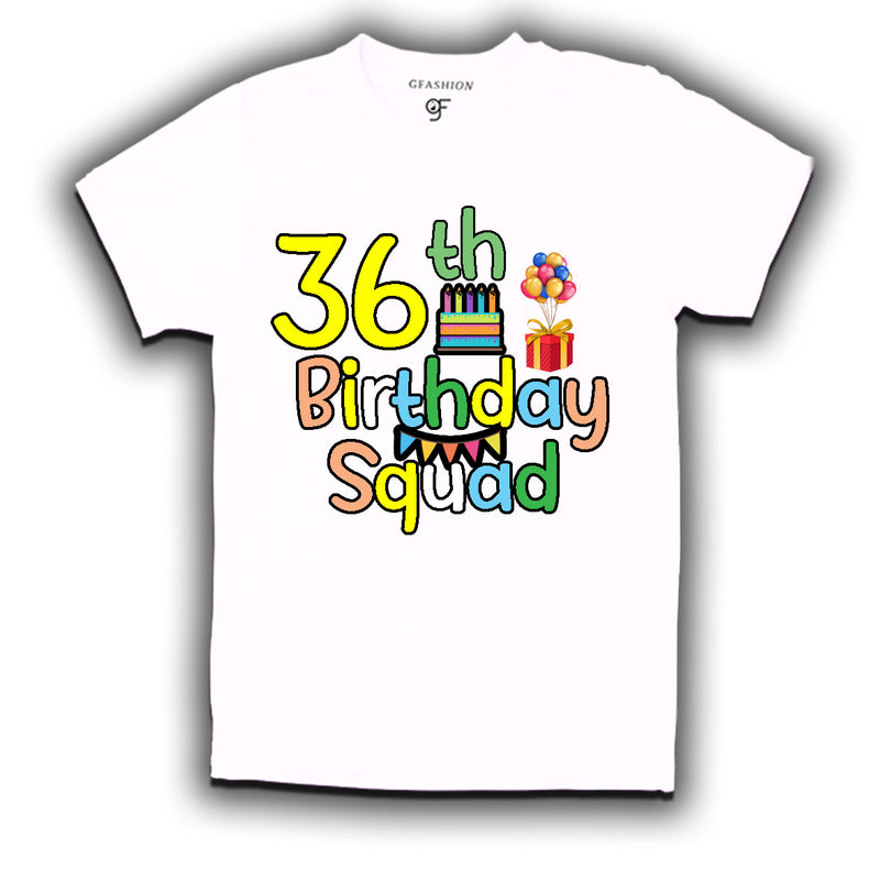 36th birthday squad t shirts
