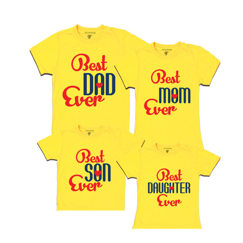 BEST DAD BEST MOM BEST SON BEST DAUGHTER EVER FAMILY T SHIRTS