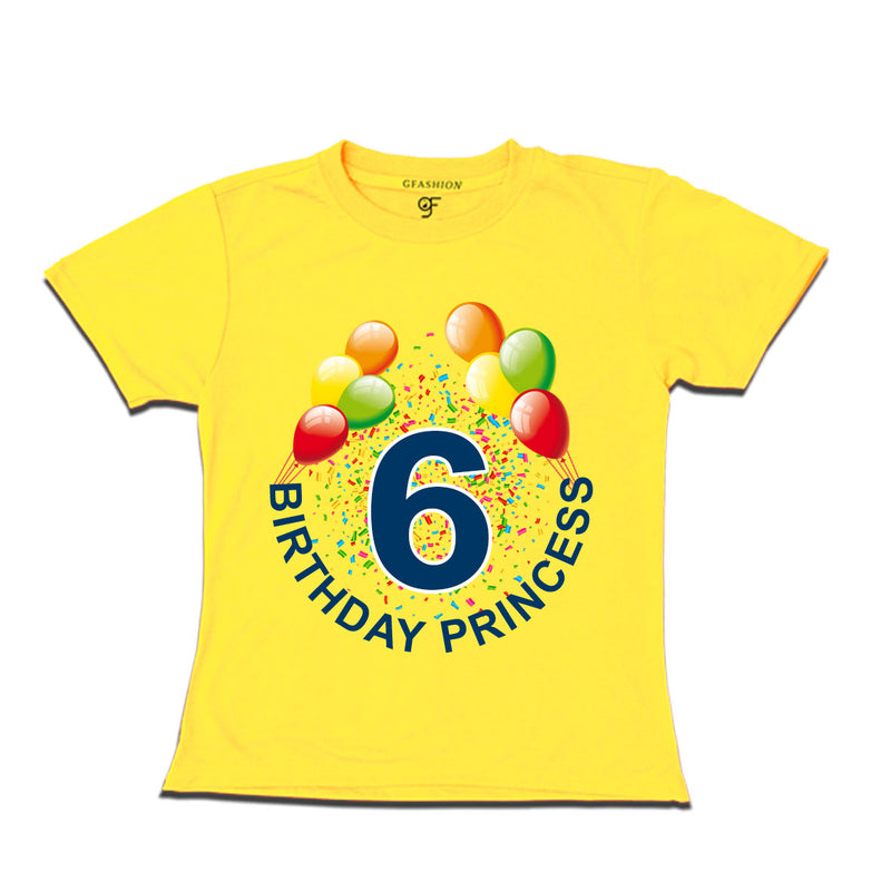 Birthday princess t shirts for 6th birthday