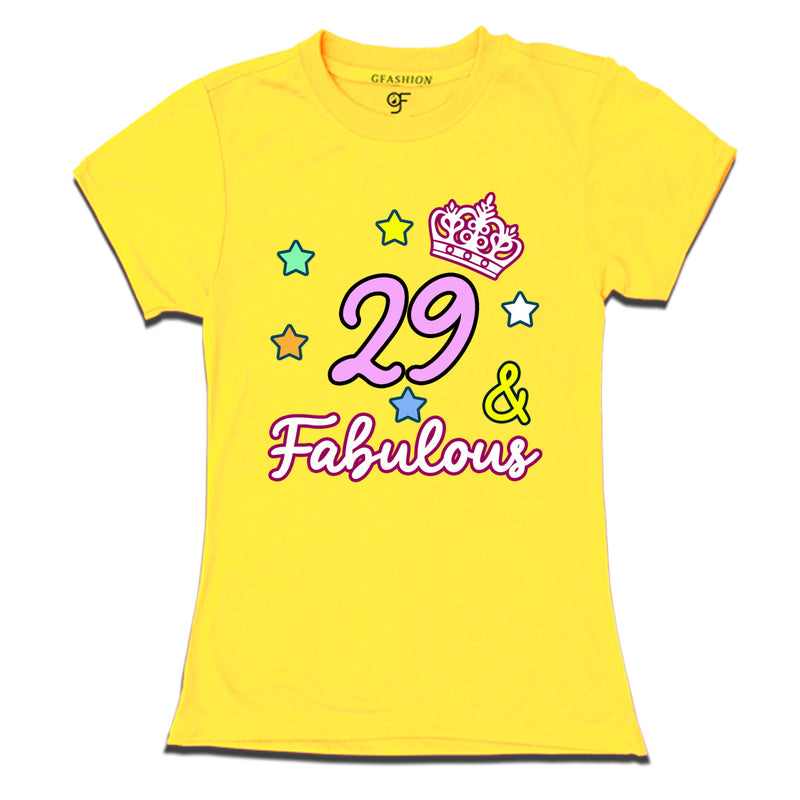 29 & Fabulous birthday women t shirts for 29th birthday