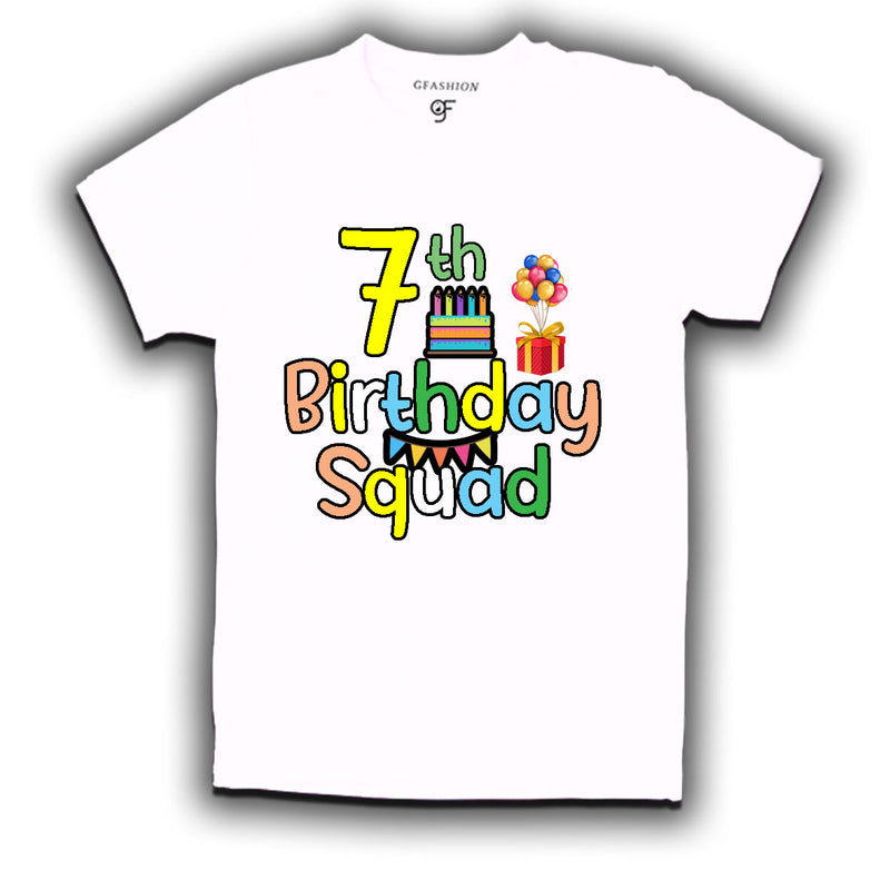 7th birthday squad t shirts
