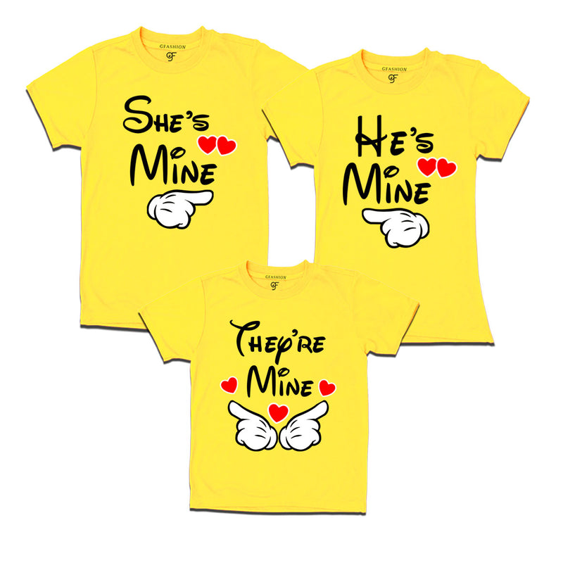 Family T-shirts- he's mine she's mine they're mine