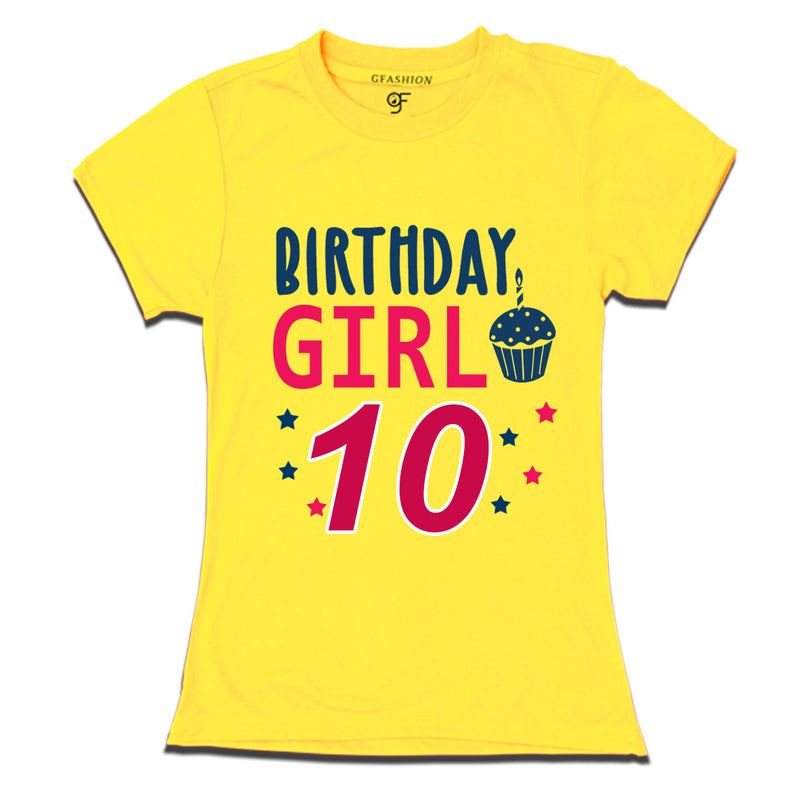Birthday Girl t shirts for 10th year
