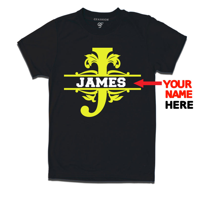 Initial J with name t shirts for kids and adults