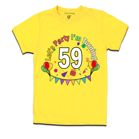 Let's party i'm turning 59 festive birthday t shirts