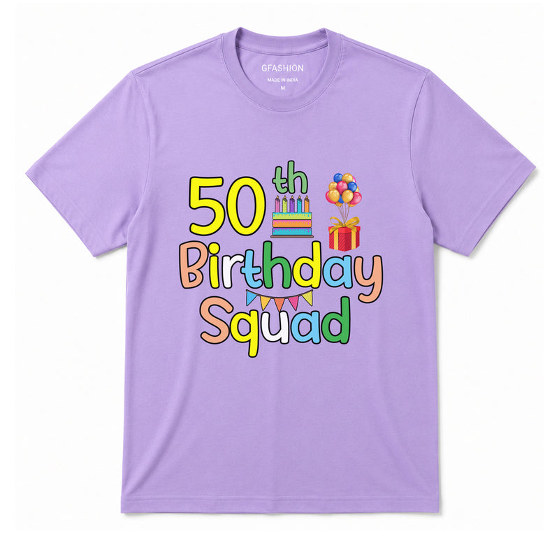 Custom Age Birthday Squad T-Shirt for Family & Friends