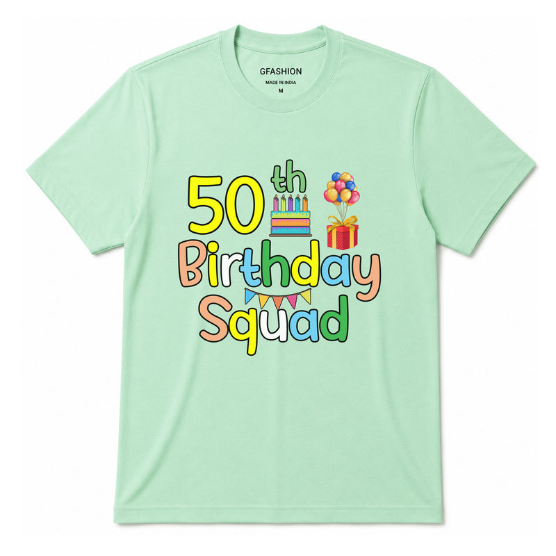 Custom Age Birthday Squad T-Shirt for Family & Friends