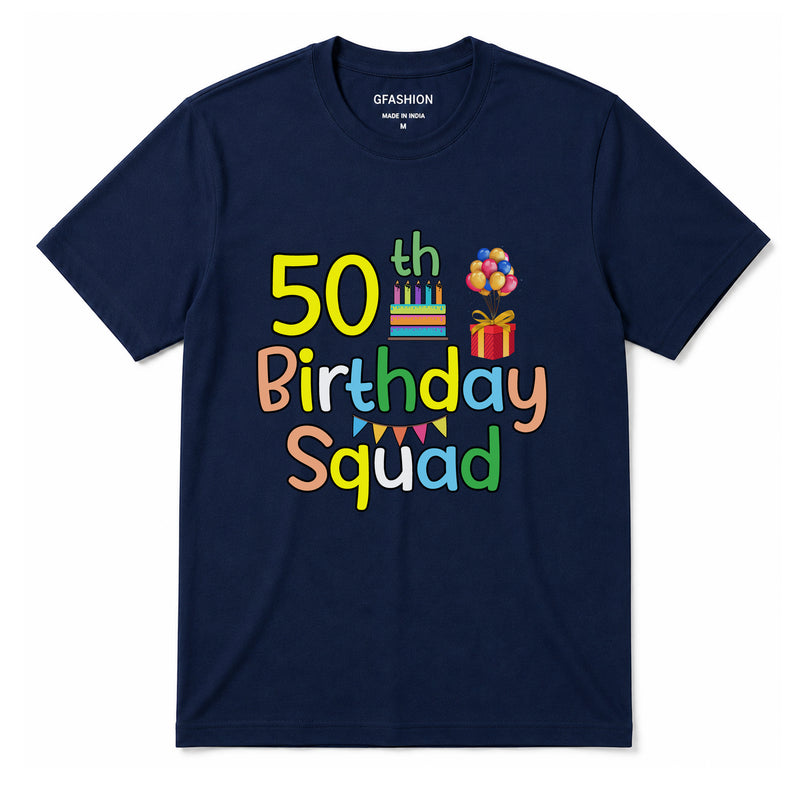 Custom Age Birthday Squad T-Shirt for Family & Friends