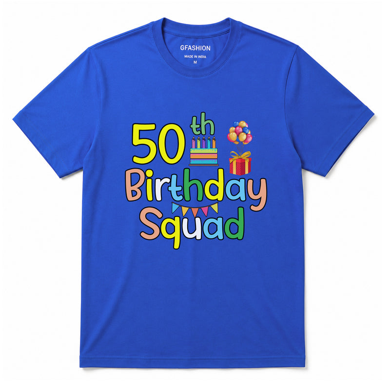 Custom Age Birthday Squad T-Shirt for Family & Friends